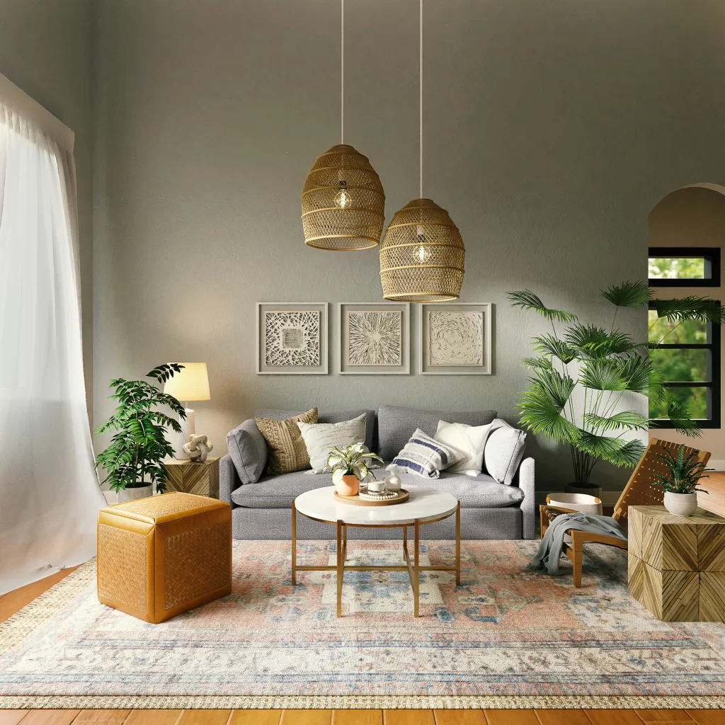 Eco-friendly paint that promotes a relaxed and comfortable living space based on the home color.